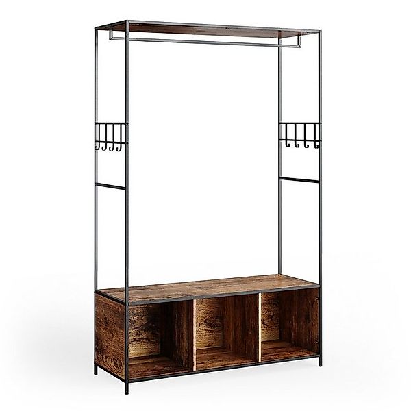 Vicco Kleiderschrank Fyrk, Eiche rustikal/Schwarz, 119.5 günstig online kaufen