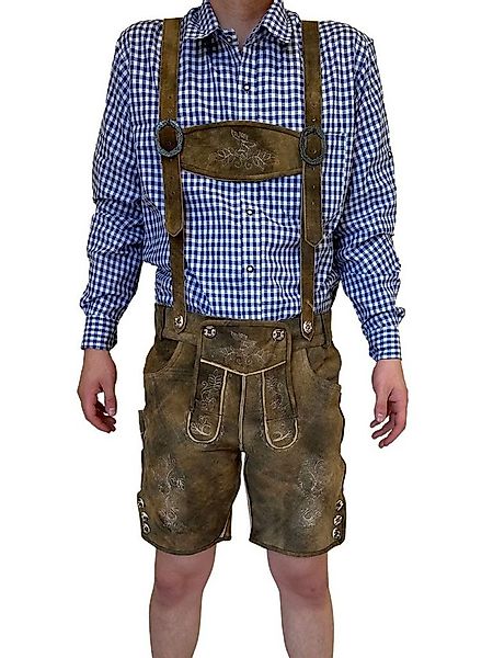 Dretaild Trachtenhose Premium Herren Lederhose kurz Ziegenleder mit günstig online kaufen
