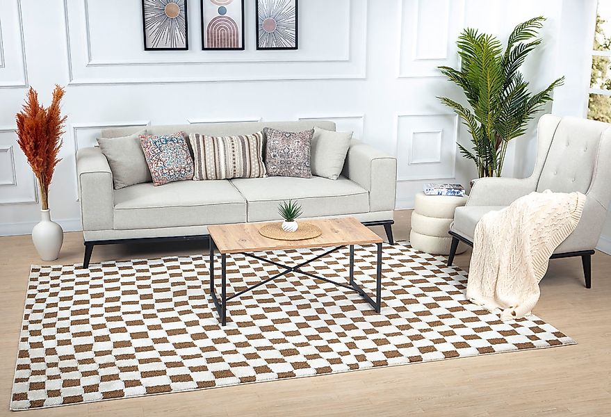 Livabliss Teppich »BARI«, rechteckig, 14 mm Höhe, Skandi Design, Modern Boh günstig online kaufen