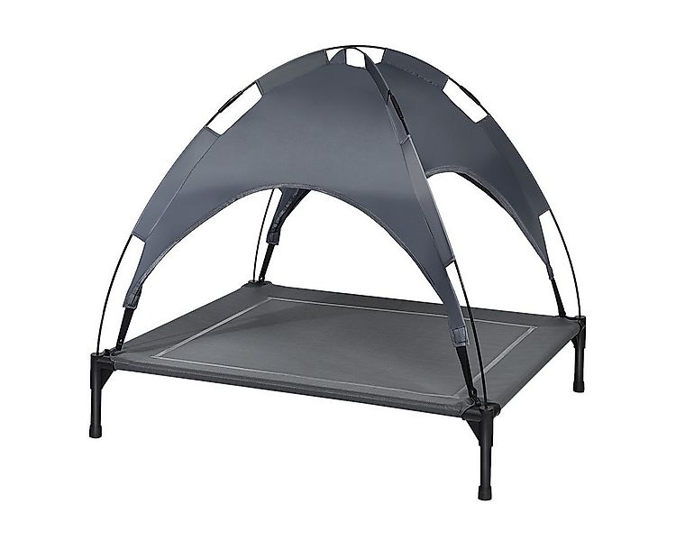 KOMFOTTEU Tierbett Hundeliege mit Dach, Haustierbett mit Eisenrahmen günstig online kaufen