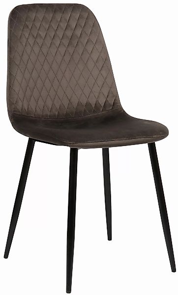 Stuhl Giverny-grau-Samt günstig online kaufen