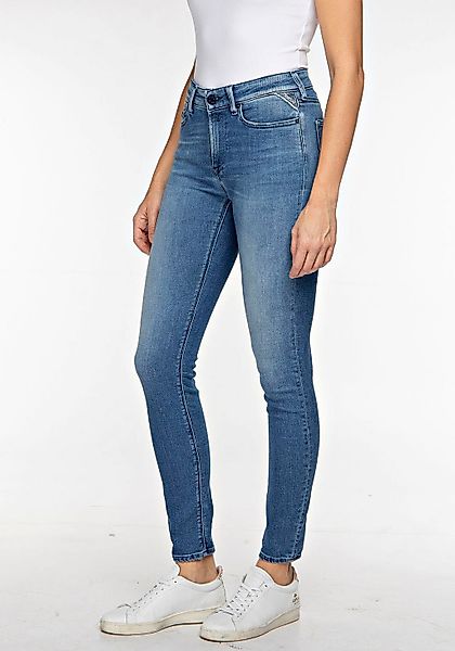 Replay Damen Jeans LUZIEN - Skinny Fit - Blau - Medium Blue Denim günstig online kaufen