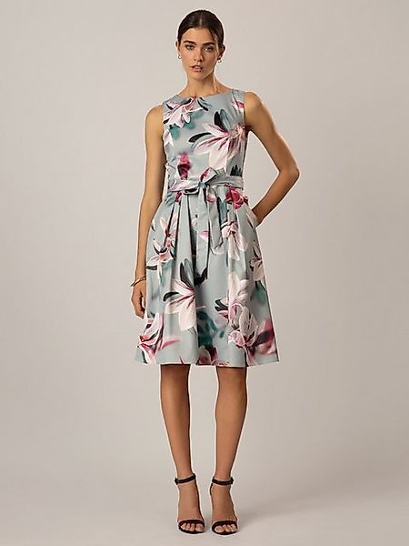 Apart Abendkleid aus mattschimmerndem Satin mit allover Blumen Druck günstig online kaufen