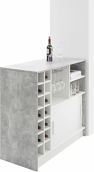 Stolkom Bartisch »Planter«, Beton Dekor, Tisch mit Flaschenregal günstig online kaufen