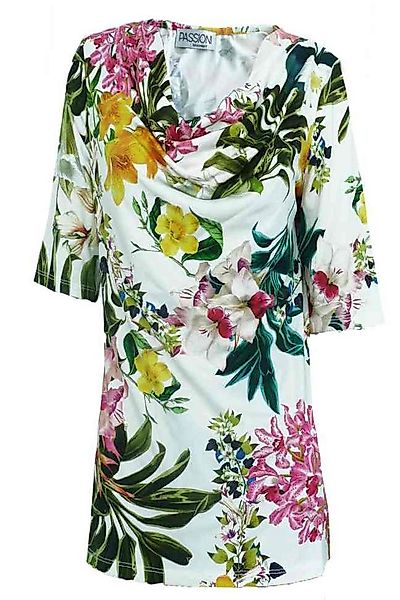 Passioni T-Shirt mit tropischem Blumenmuster günstig online kaufen