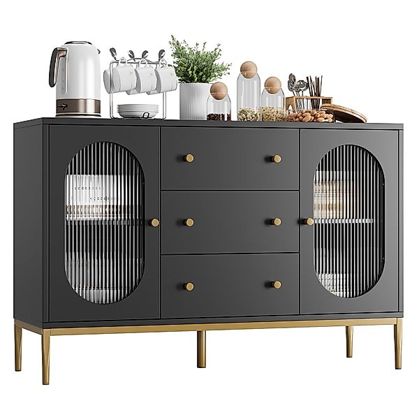 Homfa Sideboard Küchenschrank, mit 3 Schubladen günstig online kaufen