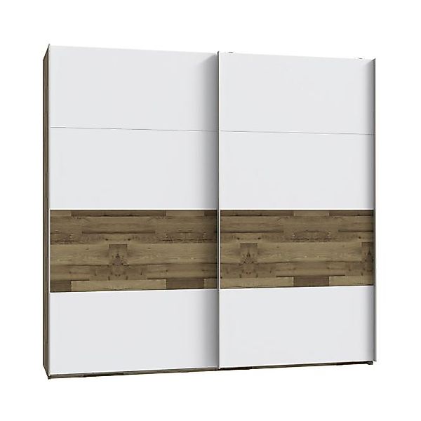 Schwebetürenschrank Modern Way von Forte Stabeiche / Weiss matt günstig online kaufen
