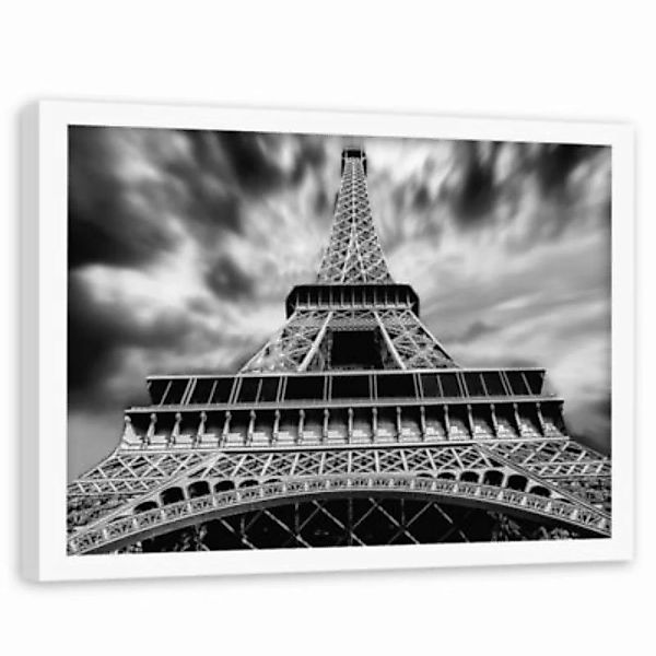 FEEBY® Kunst Eiffelturm Schwarzweiss Leinwandbilder bunt Gr. 90 x 60 günstig online kaufen