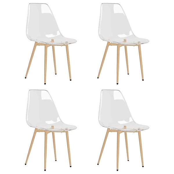 furnicato Esszimmerstuhl Esszimmerstühle 4 Stk. Transparent günstig online kaufen