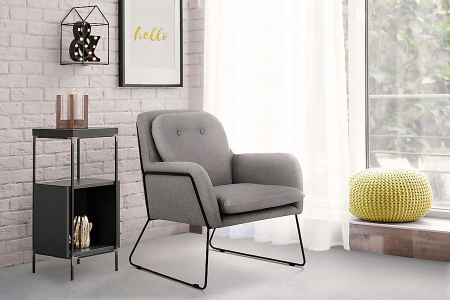 Home affaire Sessel "Flin Cocktailsesel" mit Knöpfen und Kissenoptik im Rüc günstig online kaufen