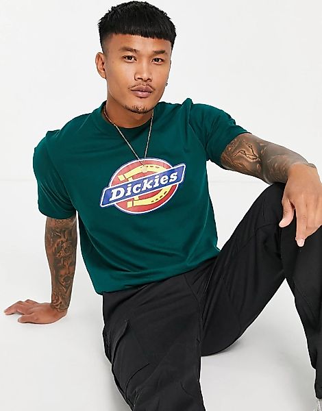 Dickies – T-Shirt mit markentypischem Logo in Tannengrün günstig online kaufen