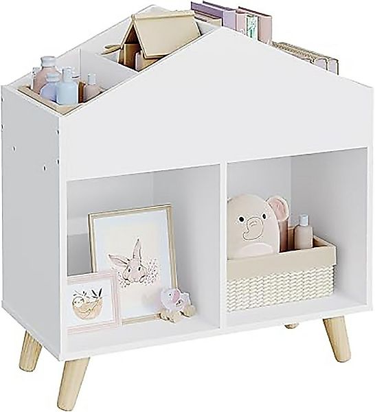 EUGAD Kinderregal, 1-tlg., Spielzeugregal mit 6 Fächern, aus MDF Massivholz günstig online kaufen