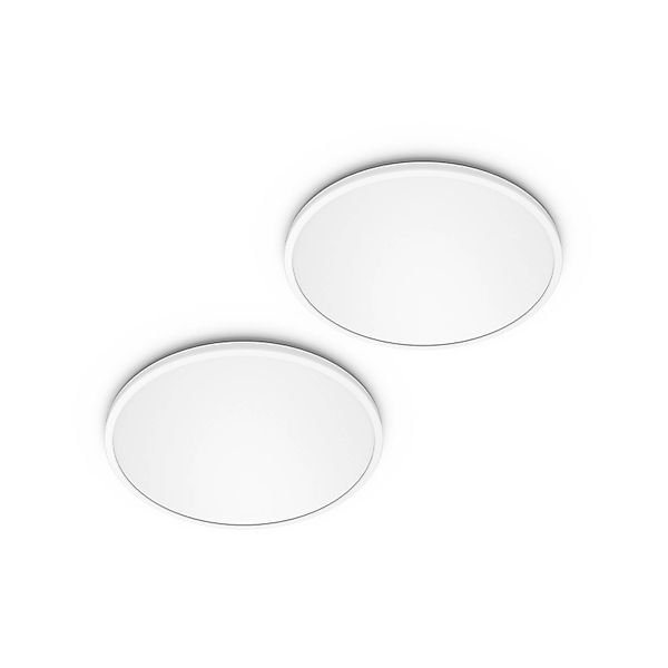 Philips LED SuperSlim 2er-Set weiß IP44 Ø 25cm 2.700K günstig online kaufen