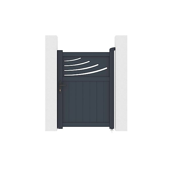 Casanoov Gartentür Aus Aluminium 1M Halti H 140Cm Grau günstig online kaufen