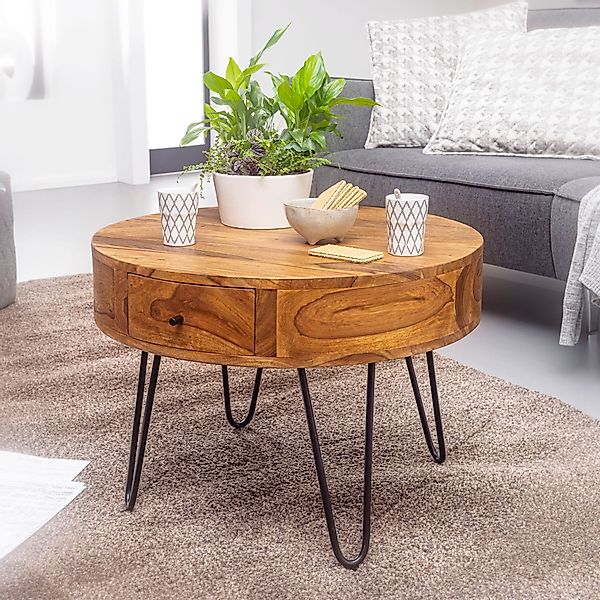 lovingHome® Couchtisch Couchtisch 2 Schubladen Palisander günstig online kaufen