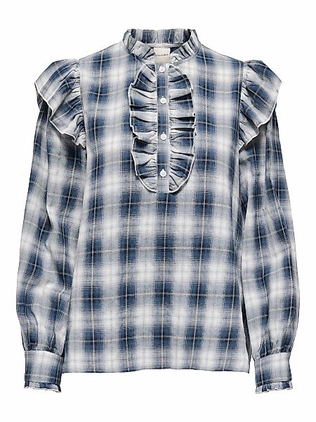 ONLY Langarmbluse "ONLFIGA L/S FLOUNCE TOP WVN" günstig online kaufen