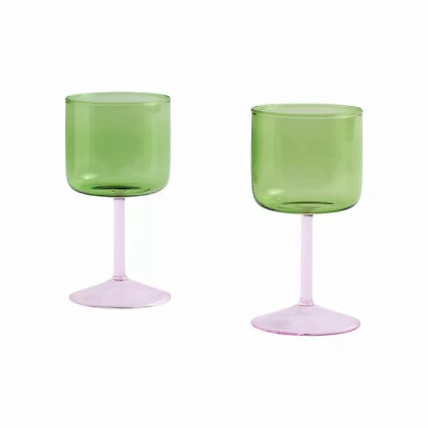 Weinglas Tint glas grün / 2er-Set - Hay - Grün günstig online kaufen