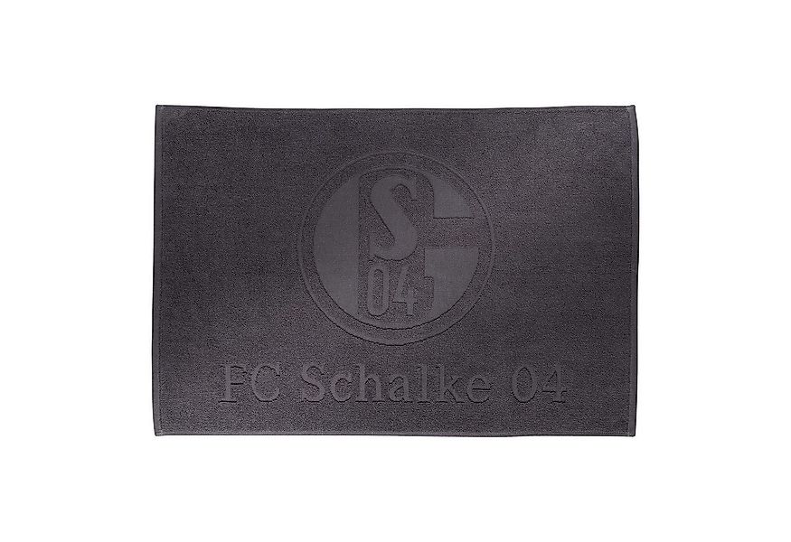 FC Schalke 04 Badematte anthrazit 100% Baumwolle 50 x 75 cm, Baumwolle, rec günstig online kaufen