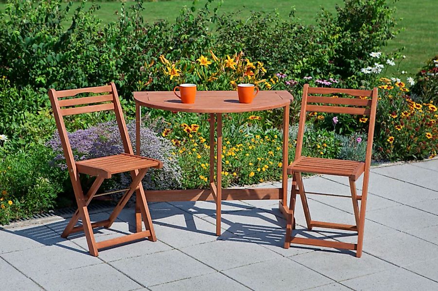 MERXX Gartenstuhl "Porto", (Set), 2 St., 2er Set, Eukalyptusholz, klappbar, günstig online kaufen