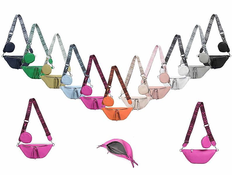 ITALYSHOP24 Bauchtasche Damen Brusttasche Crossover Umhängetasche günstig online kaufen