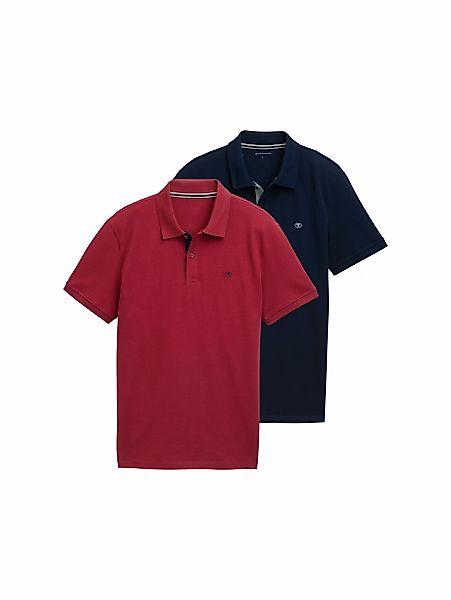 TOM TAILOR Poloshirt, (Packung, 2 tlg.), im Doppelpack günstig online kaufen