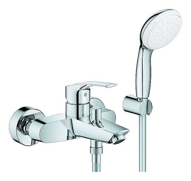 Grohe Wannenarmatur Eurosmart Einhand-Wannenbatterie mit Brausegarnitur günstig online kaufen