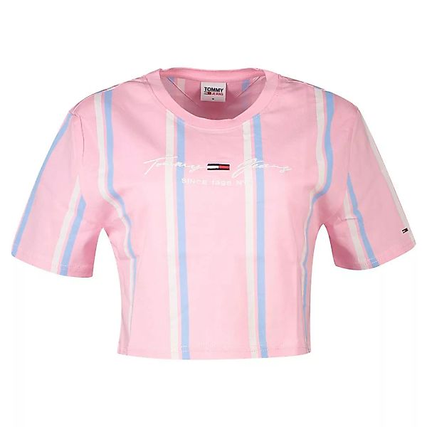Tommy Jeans Stripe 2 Kurzärmeliges T-shirt 2XS Romantic Pink günstig online kaufen