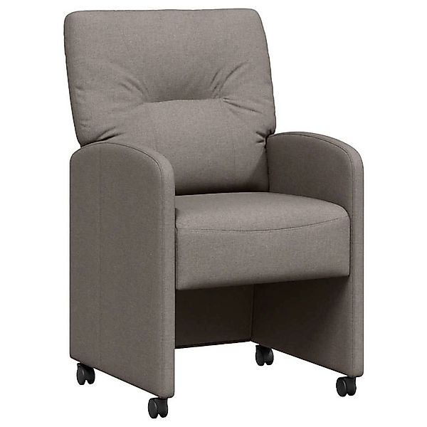 vidaXL Esszimmerstühle mit Rollen 2 Stk Taupe 57 x 67 x 95 cm Stoff 4201785 günstig online kaufen