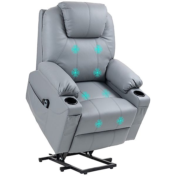 HOMCOM Massagesessel Elektrischer Aufstehsessel mit Seitentaschen günstig online kaufen