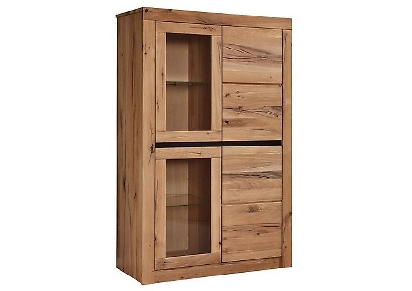 Massivmoebel24 Standvitrine (Vitrine Wild-/Zerreiche 95x42x150 natur geölt günstig online kaufen