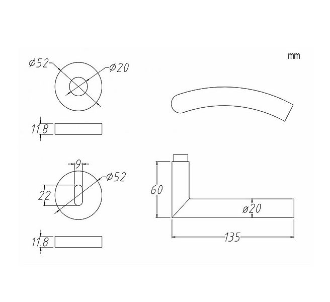 MeinTürgriff Drückergarnitur Neapel Edelstahl matt Türgriff für Innentüren günstig online kaufen