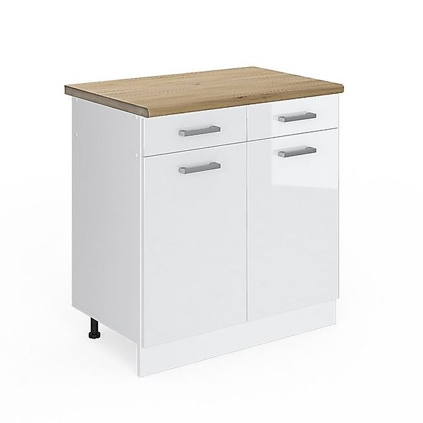 Vicco Küchenschrank R-Line Schubladenschrank für die Küche Weiß Hochglanz 8 günstig online kaufen