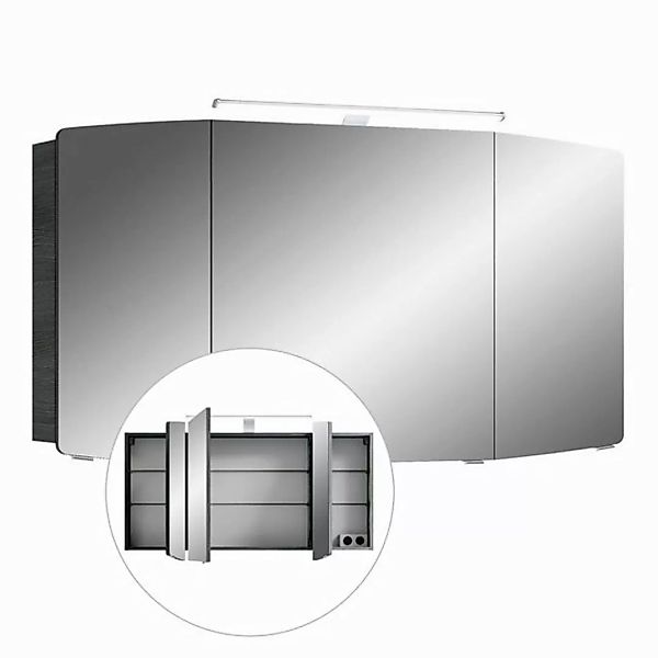 Badezimmer Spiegelschrank 120cm inkl. LED-Beleuchtung, CERVIA-66 in weiß, B günstig online kaufen