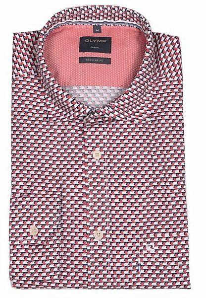 OLYMP Langarmhemd Olymp Hemd Casual modern fit - rot L (1-tlg) günstig online kaufen