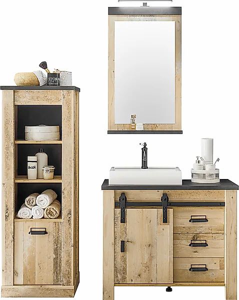 Home affaire Badmöbel-Set »SHERWOOD, Bad im modernen Design, 3-teiliges Bad günstig online kaufen