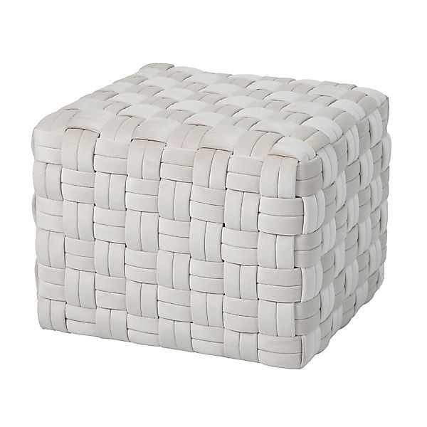 Svita Poppy Hocker Sitzpouf Geflochten Sitzhocker Fußhocker Für Sessel Samt günstig online kaufen