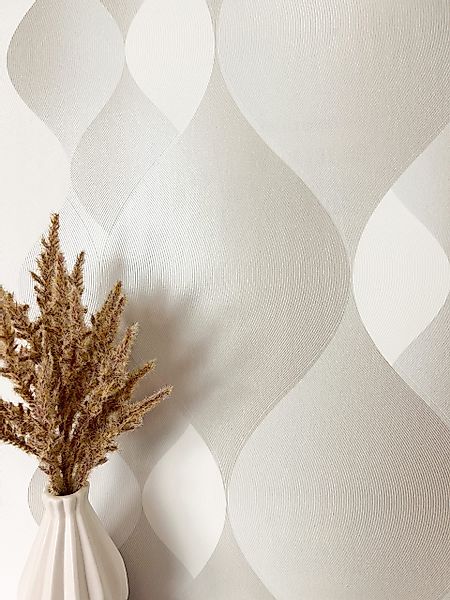 Newroom Vliestapete, Beige Tapete Modern Grafik günstig online kaufen