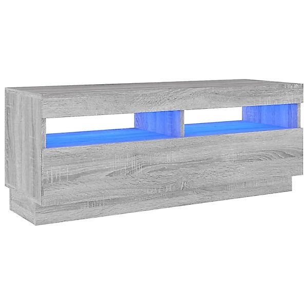 VidaXL TV-Schrank mit LED-Leuchten Grau Sonoma 100x35x40 cm günstig online kaufen
