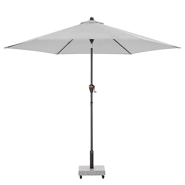 Doppler Mittelmastschirm myZone Auto Tilt ca. 305 cm Hellgrau 6-teilig günstig online kaufen