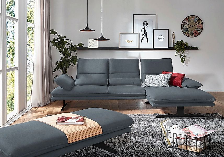 W.SCHILLIG Ecksofa "broadway, Designsofa mit tollem Sitzkomfort", Sitztiefe günstig online kaufen