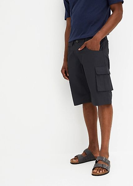 bonprix Cargobermudas aus Baumwolle, Relaxed Fit, mit Minimalmuster, im Cas günstig online kaufen
