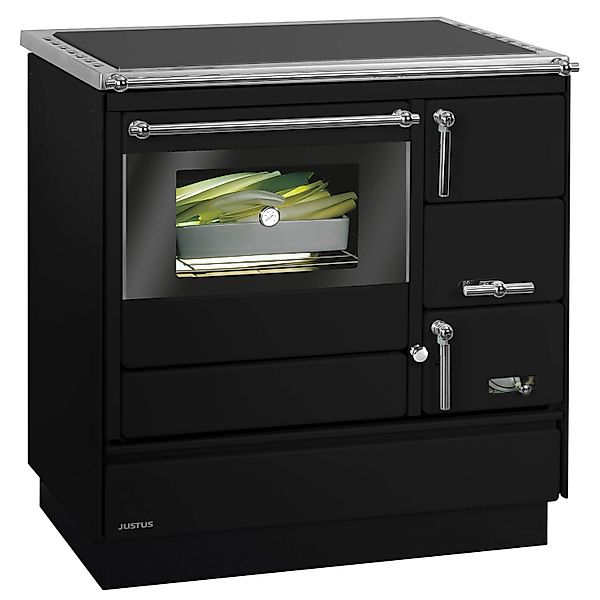 Justus Küchenofen Linz II Stahl Schwarz 7 kW günstig online kaufen