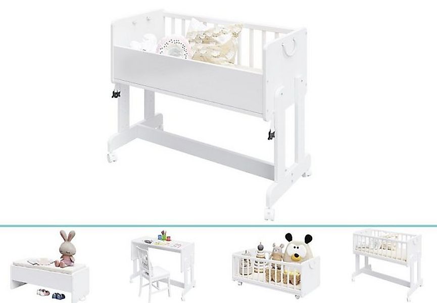 Kids Collective Beistellbett 90x40 cm Babybett Baby Bett mit Sicherheitsgur günstig online kaufen