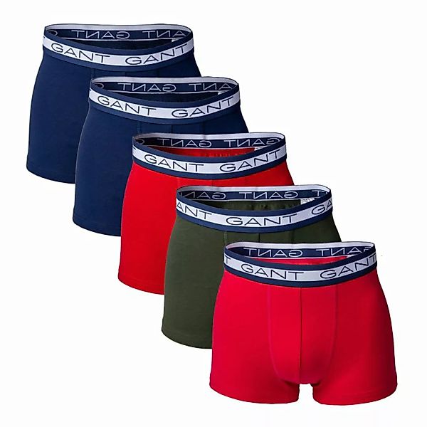 GANT Herren Boxer Shorts, 5er Pack - Basic Trunks, Cotton Stretch Blau/Rot/ günstig online kaufen