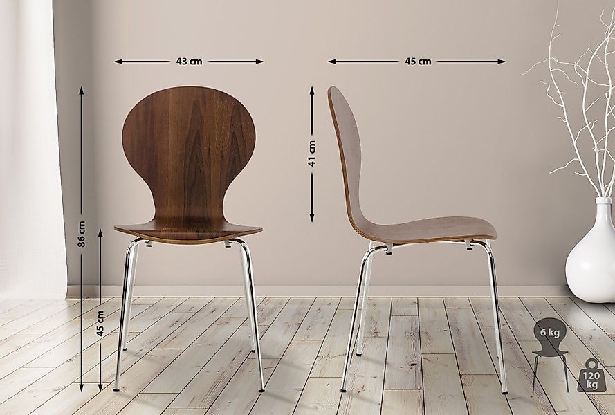 CLP Besucherstuhl Diego (4er Set), stapelbar günstig online kaufen