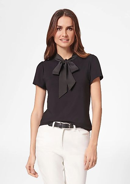 MADELEINE Kurzarmshirt "Blusenshirt Kurzarmoberteil mit Schluppe" Glanzbänd günstig online kaufen