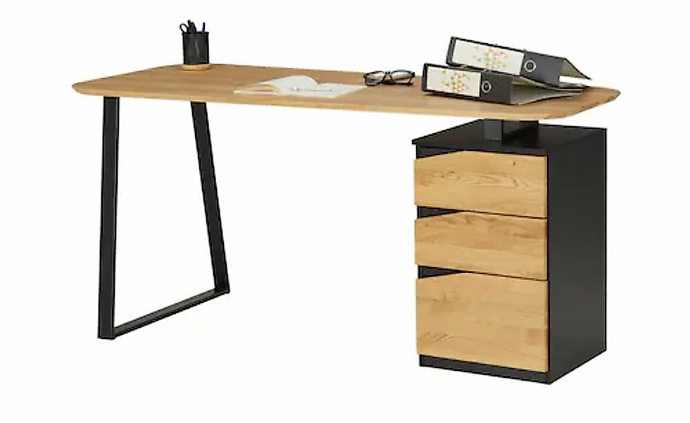 VOGL Möbelfabrik Schreibtisch »Erik«, mit Schweizer Kante, teilmassiv, Brei günstig online kaufen