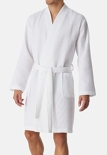 Schiesser Herrenbademantel "Essentials", mit Bindekordel, Kimono-Schnitt günstig online kaufen