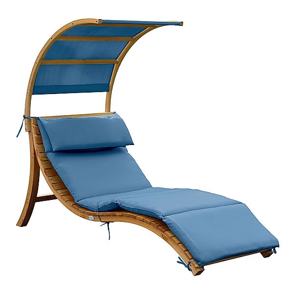 Axi Sonnenliege Salina mit Dach Holz Beige günstig online kaufen