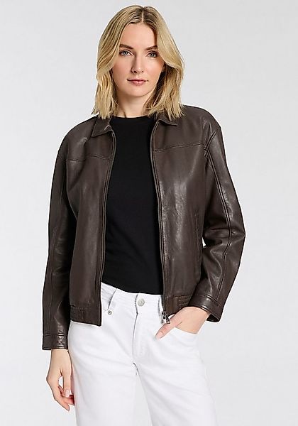 Mauritius Lederjacke MWTylli OS OT Bomberjacke mit Elastikbund günstig online kaufen